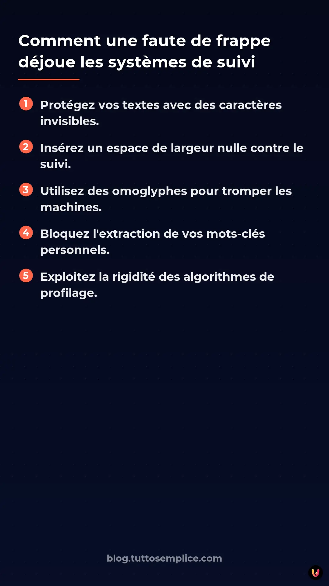 List: Comment une faute de frappe d&eacute;joue les syst&egrave;mes de suivi