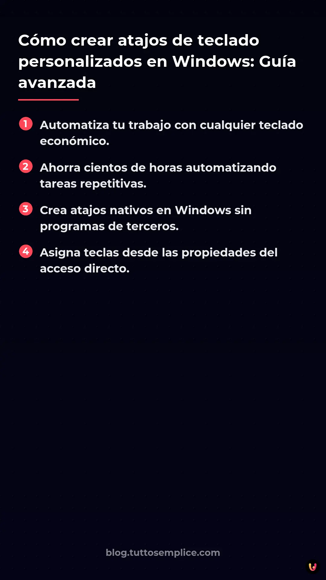 List: C&oacute;mo crear atajos de teclado personalizados en Windows: Gu&iacute;a avanzada