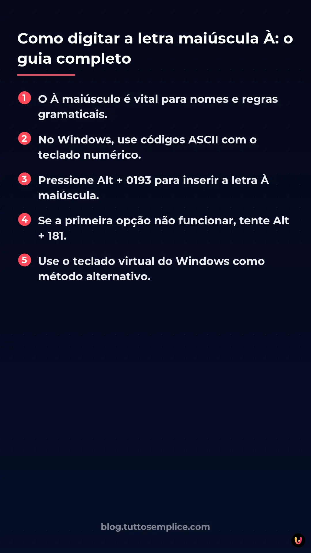 List: Como digitar a letra mai&uacute;scula &Agrave;: o guia completo