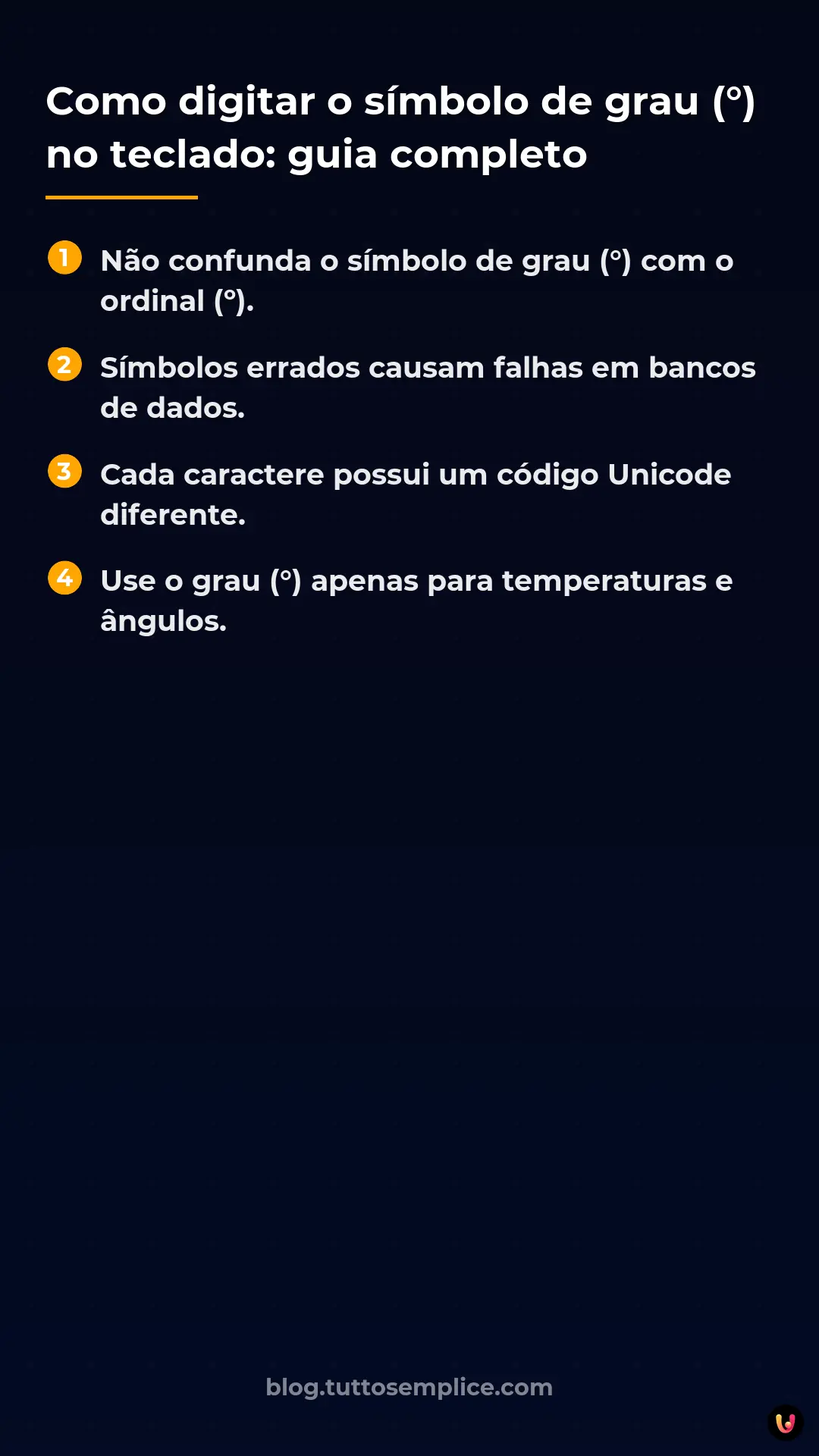 List: Como digitar o s&iacute;mbolo de grau (&deg;) no teclado: guia completo