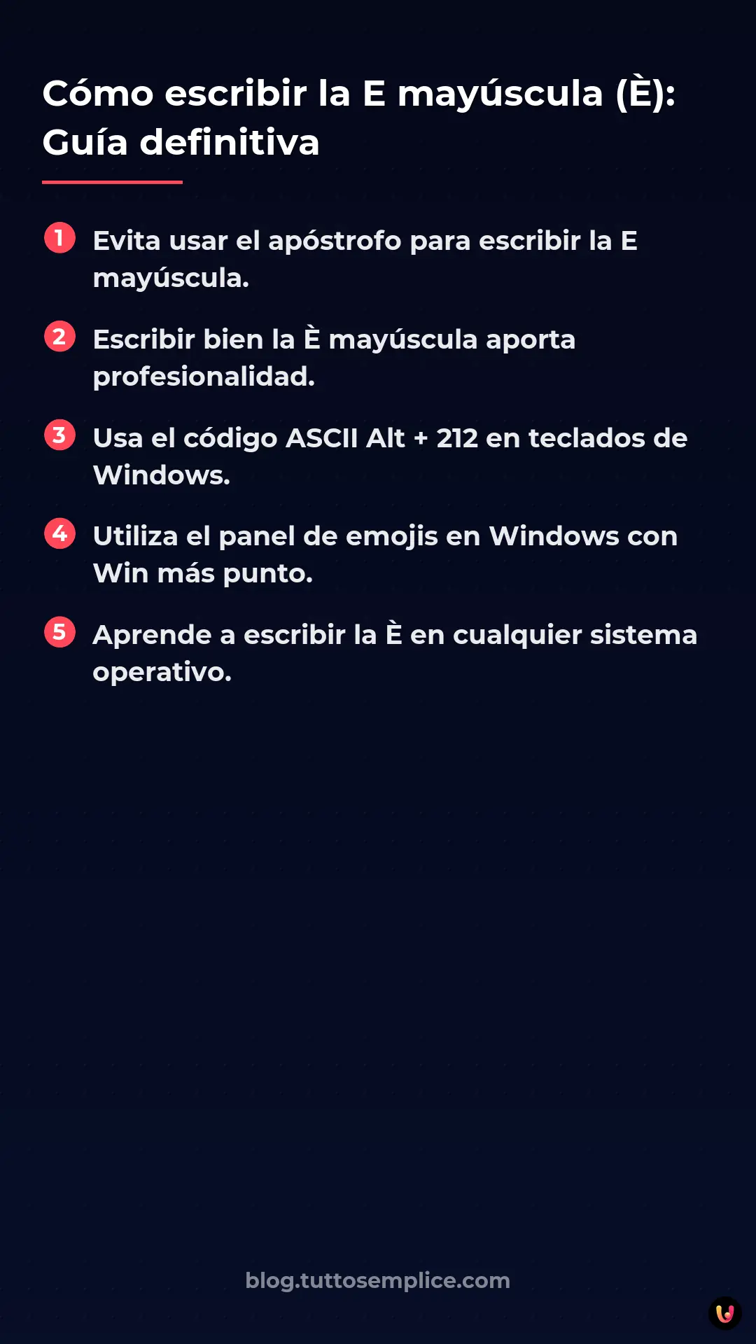 List: C&oacute;mo escribir la E may&uacute;scula (&Egrave;): Gu&iacute;a definitiva