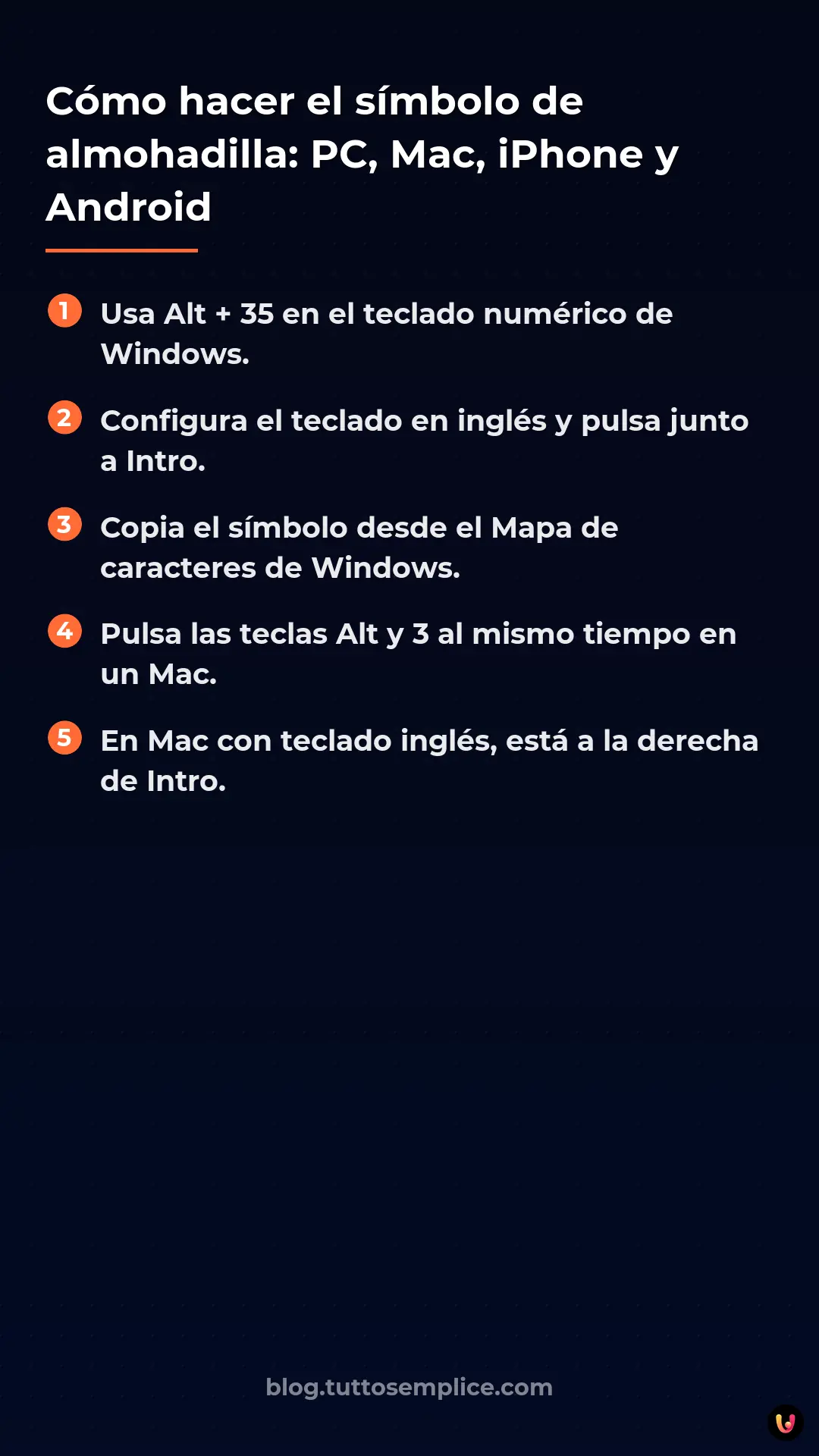 List: C&oacute;mo hacer el s&iacute;mbolo de almohadilla: PC, Mac, iPhone y Android