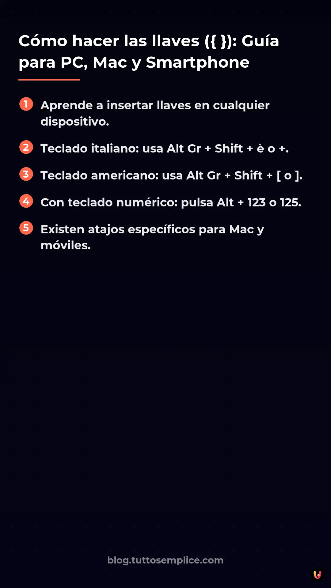 List: C&oacute;mo hacer las llaves ({ }): Gu&iacute;a para PC, Mac y Smartphone