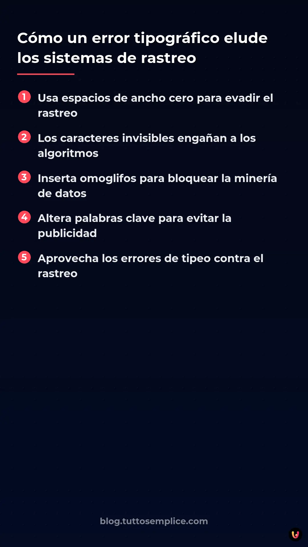 List: C&oacute;mo un error tipogr&aacute;fico elude los sistemas de rastreo