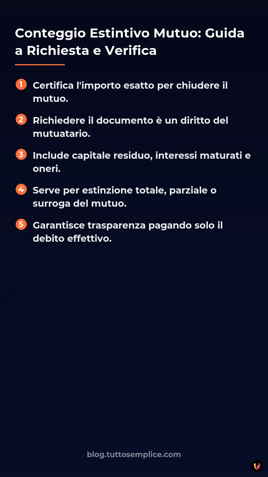 List: Conteggio Estintivo Mutuo: Guida a Richiesta e Verifica
