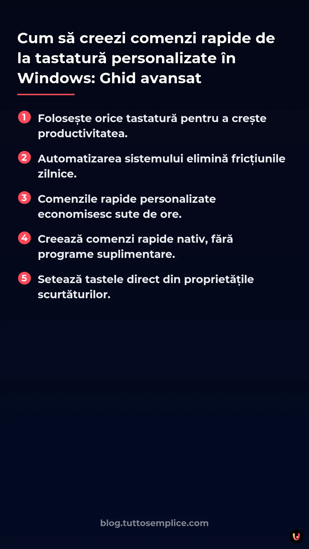 List: Cum să creezi comenzi rapide de la tastatură personalizate &icirc;n Windows: Ghid avansat