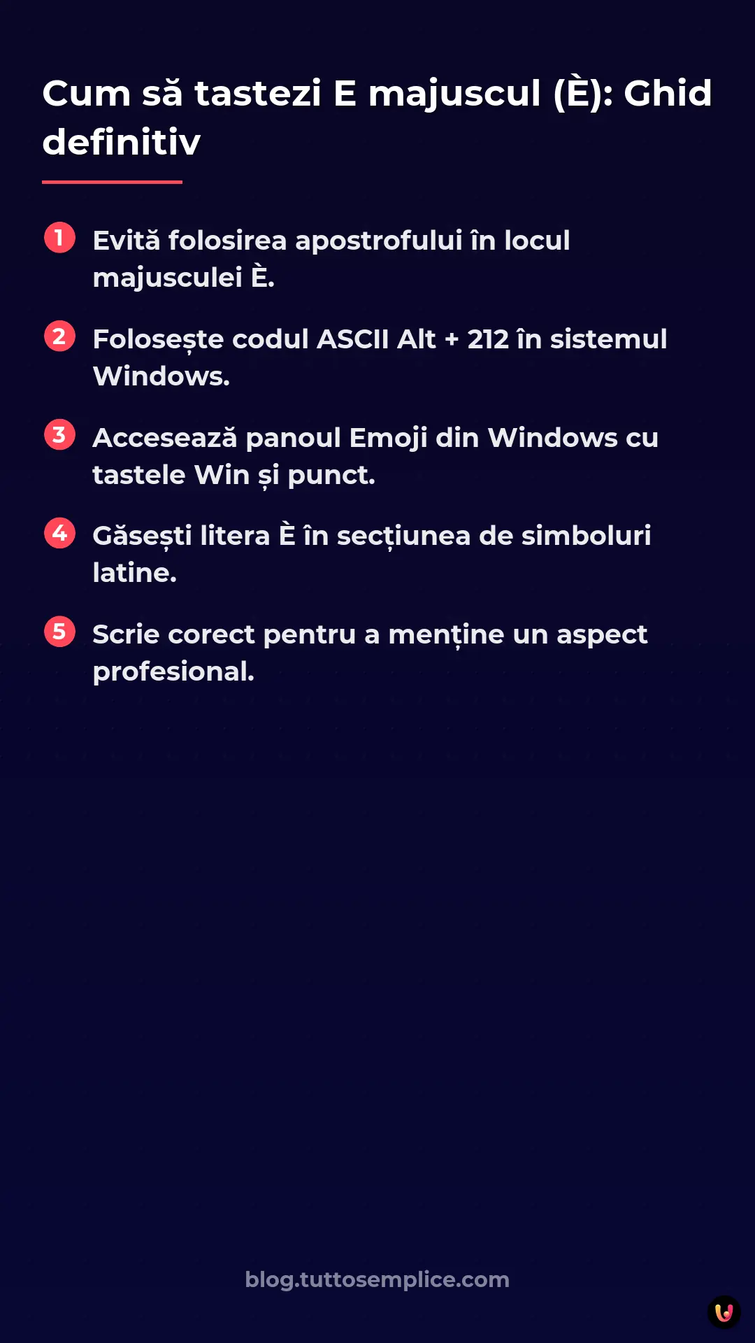List: Cum să tastezi E majuscul (&Egrave;): Ghid definitiv