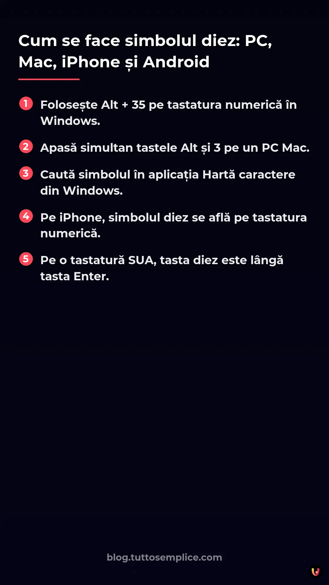 List: Cum se face simbolul diez: PC, Mac, iPhone și Android