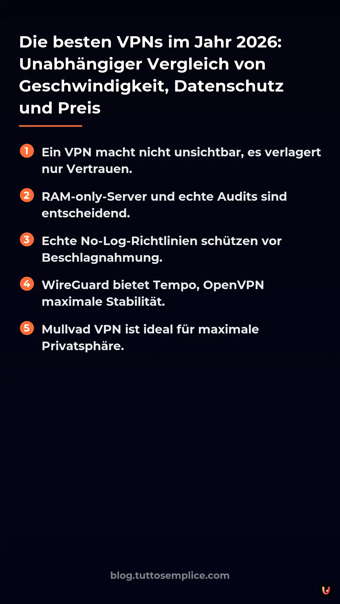 List: Die besten VPNs im Jahr 2026: Unabh&auml;ngiger Vergleich von Geschwindigkeit, Datenschutz und Preis