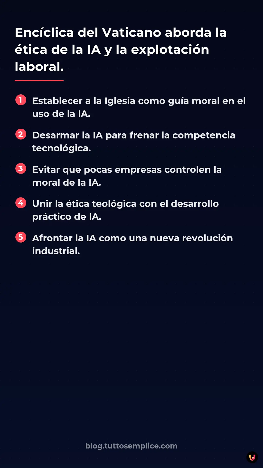 List: Encíclica del Vaticano aborda la ética de la IA y la explotación laboral.