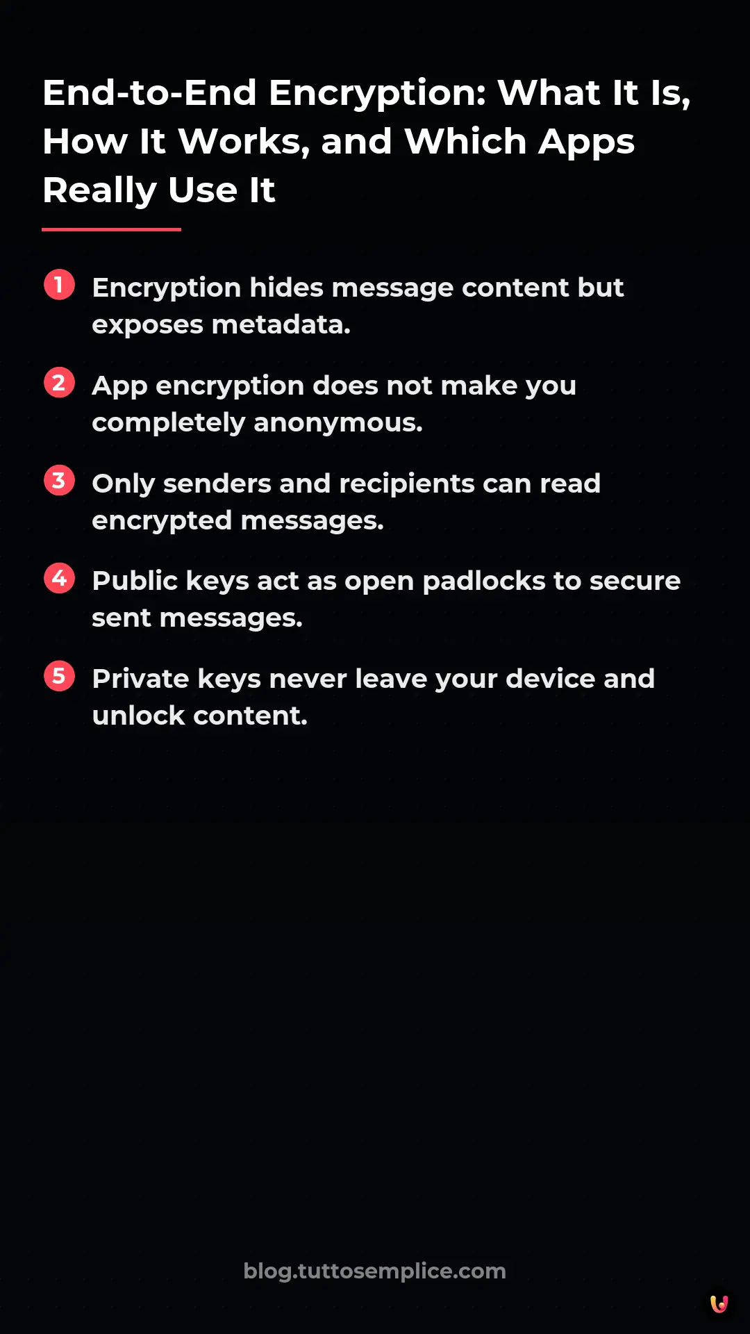 List: End-to-End Encryption: What It Is, How It Works, and Which Apps Really Use It
