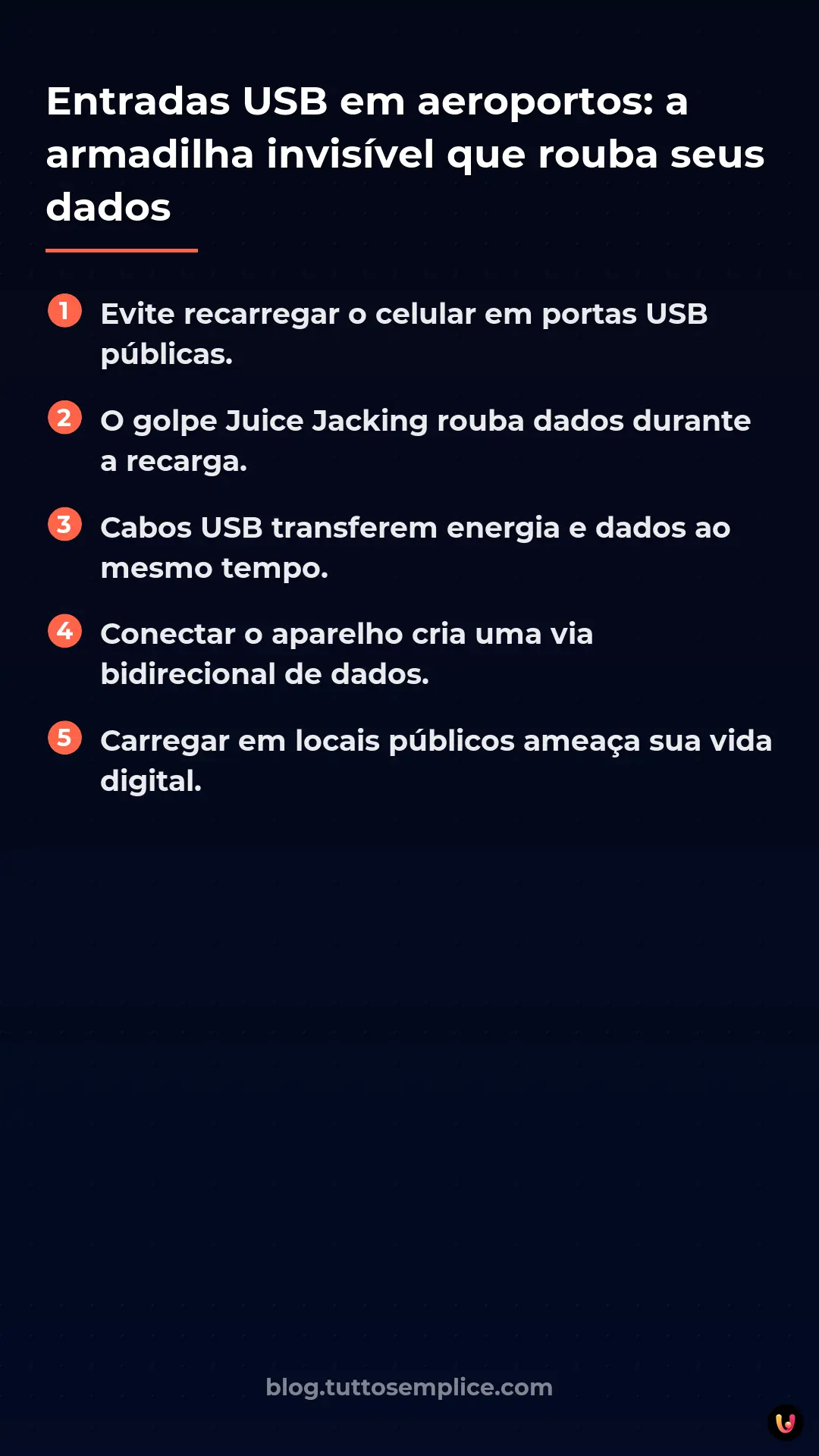 List: Entradas USB em aeroportos: a armadilha invis&iacute;vel que rouba seus dados