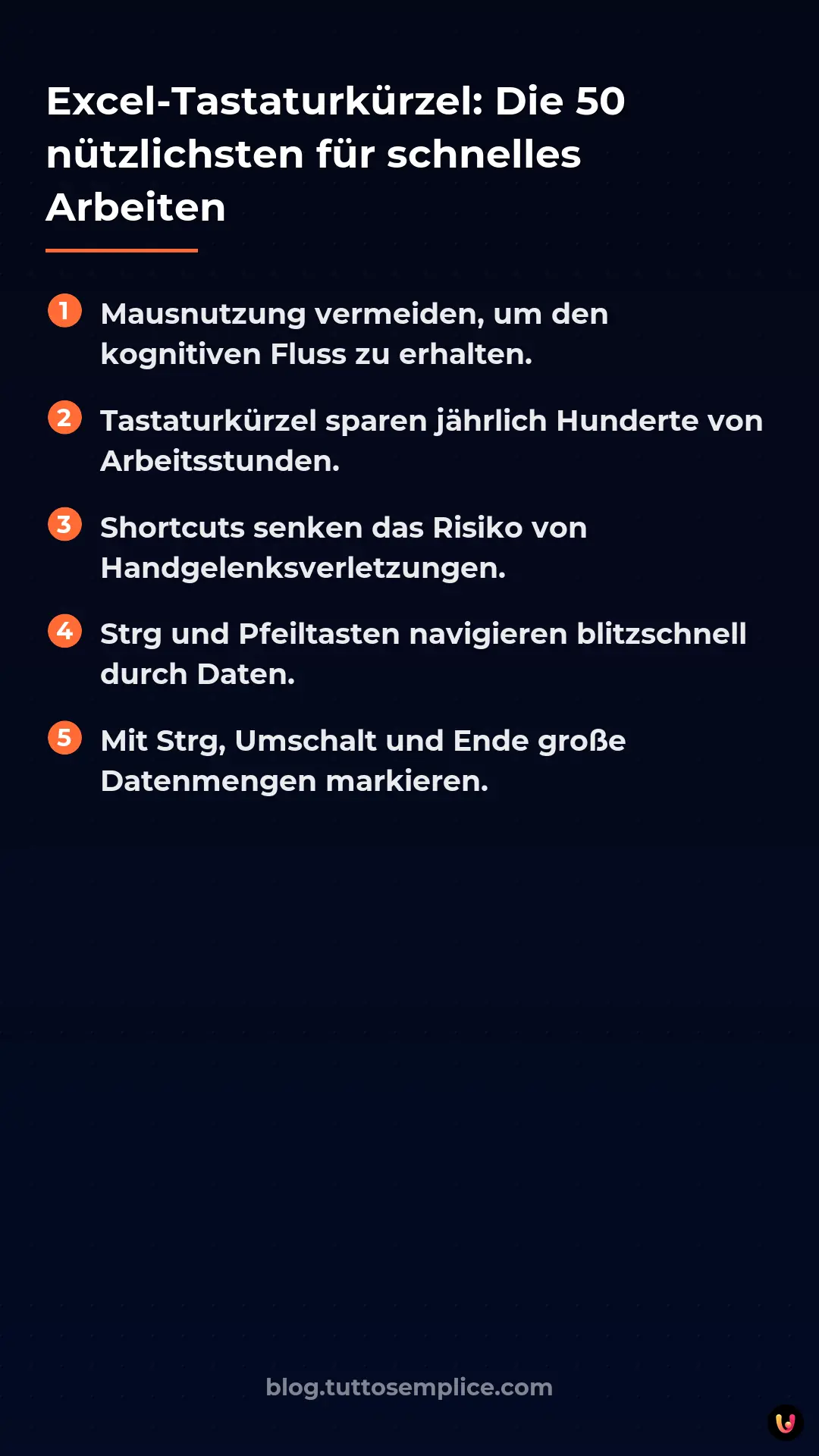 List: Excel-Tastaturk&uuml;rzel: Die 50 n&uuml;tzlichsten f&uuml;r schnelles Arbeiten