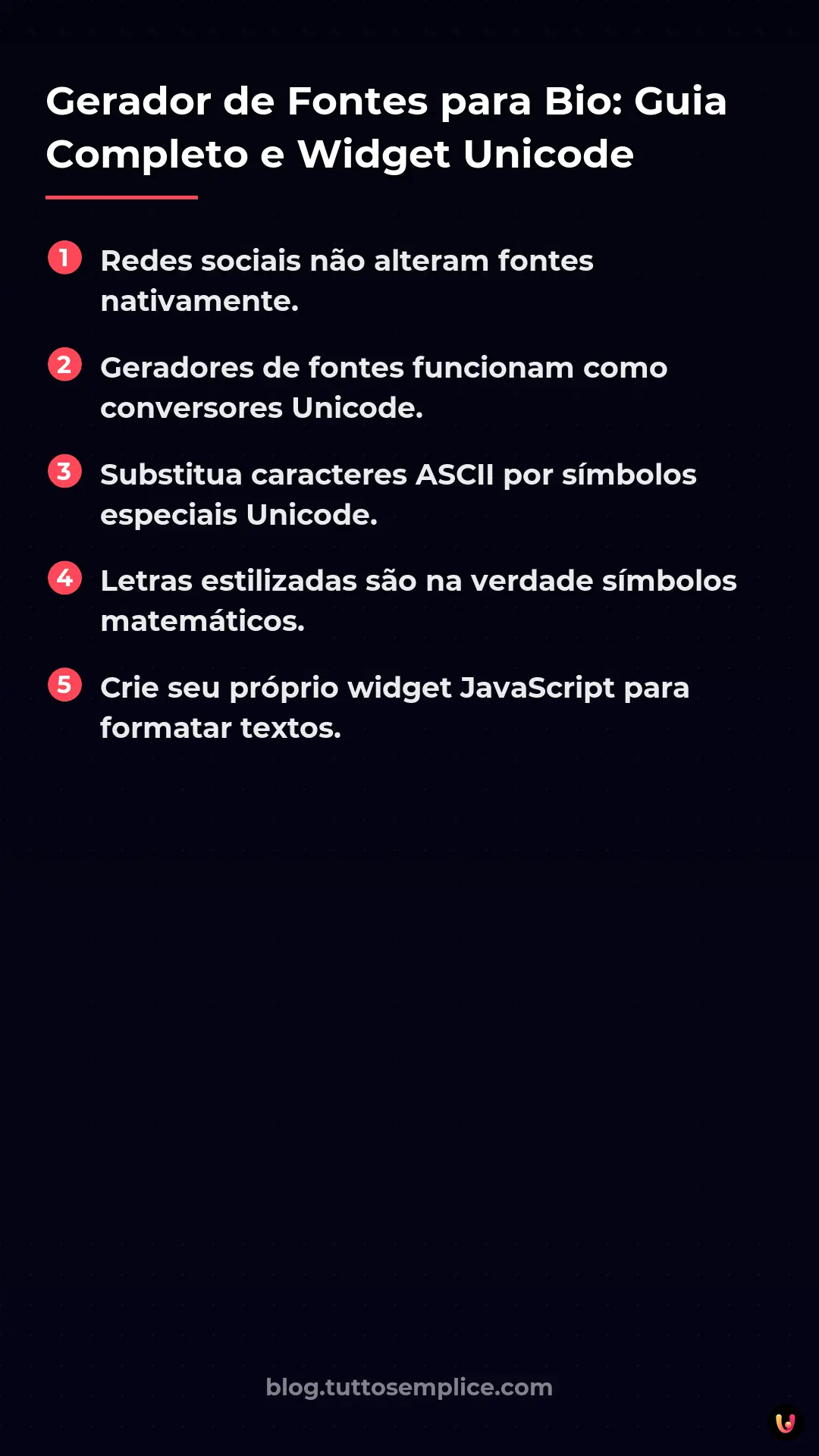 List: Gerador de Fontes para Bio: Guia Completo e Widget Unicode