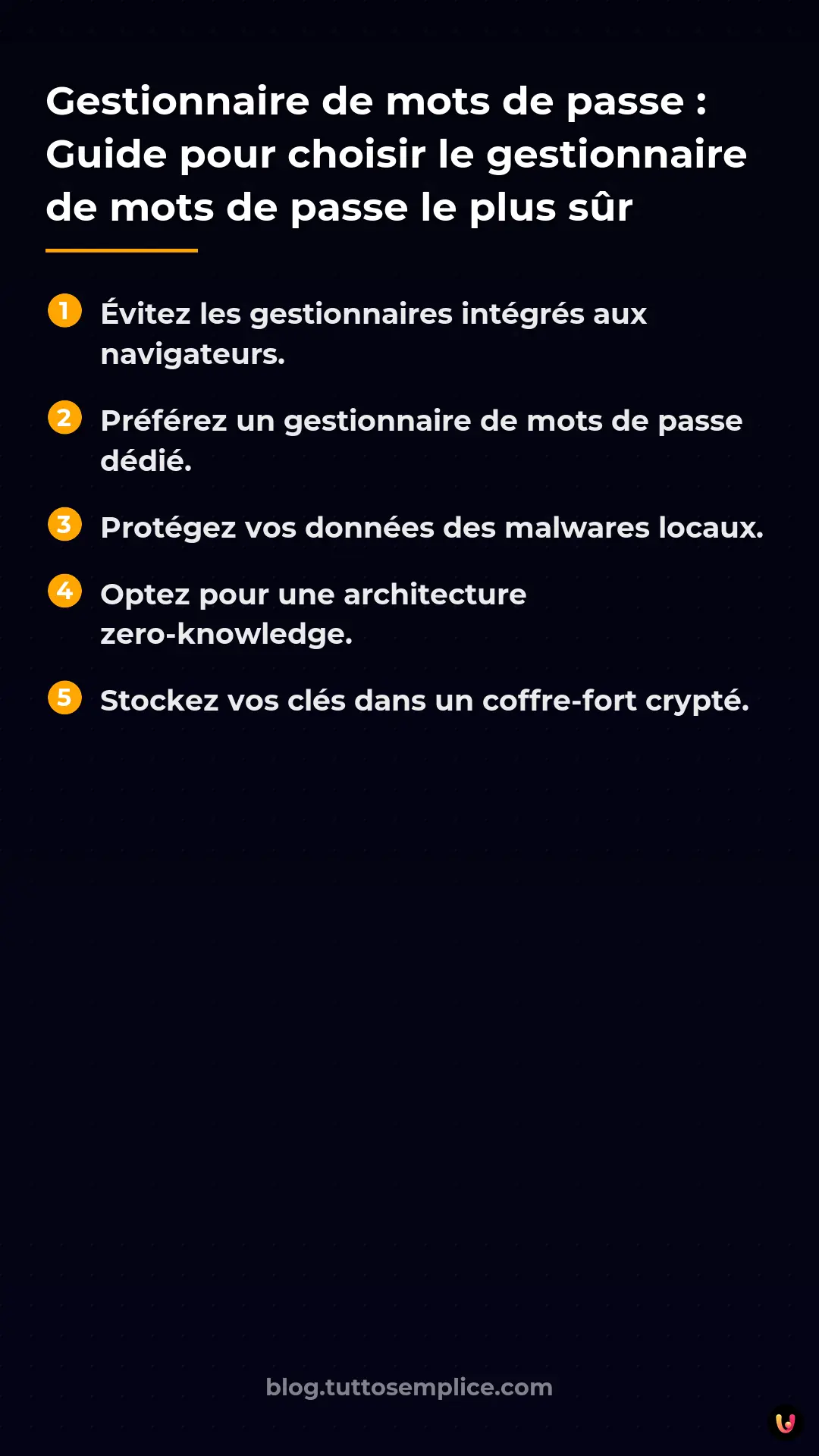 List: Gestionnaire de mots de passe&nbsp;: Guide pour choisir le gestionnaire de mots de passe le plus s&ucirc;r