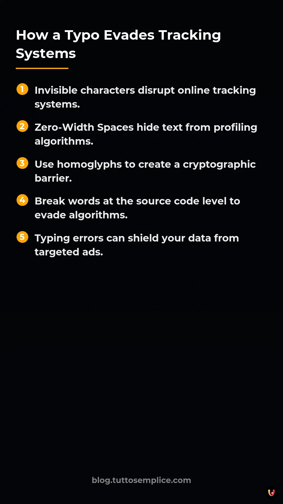 List: How a Typo Evades Tracking Systems