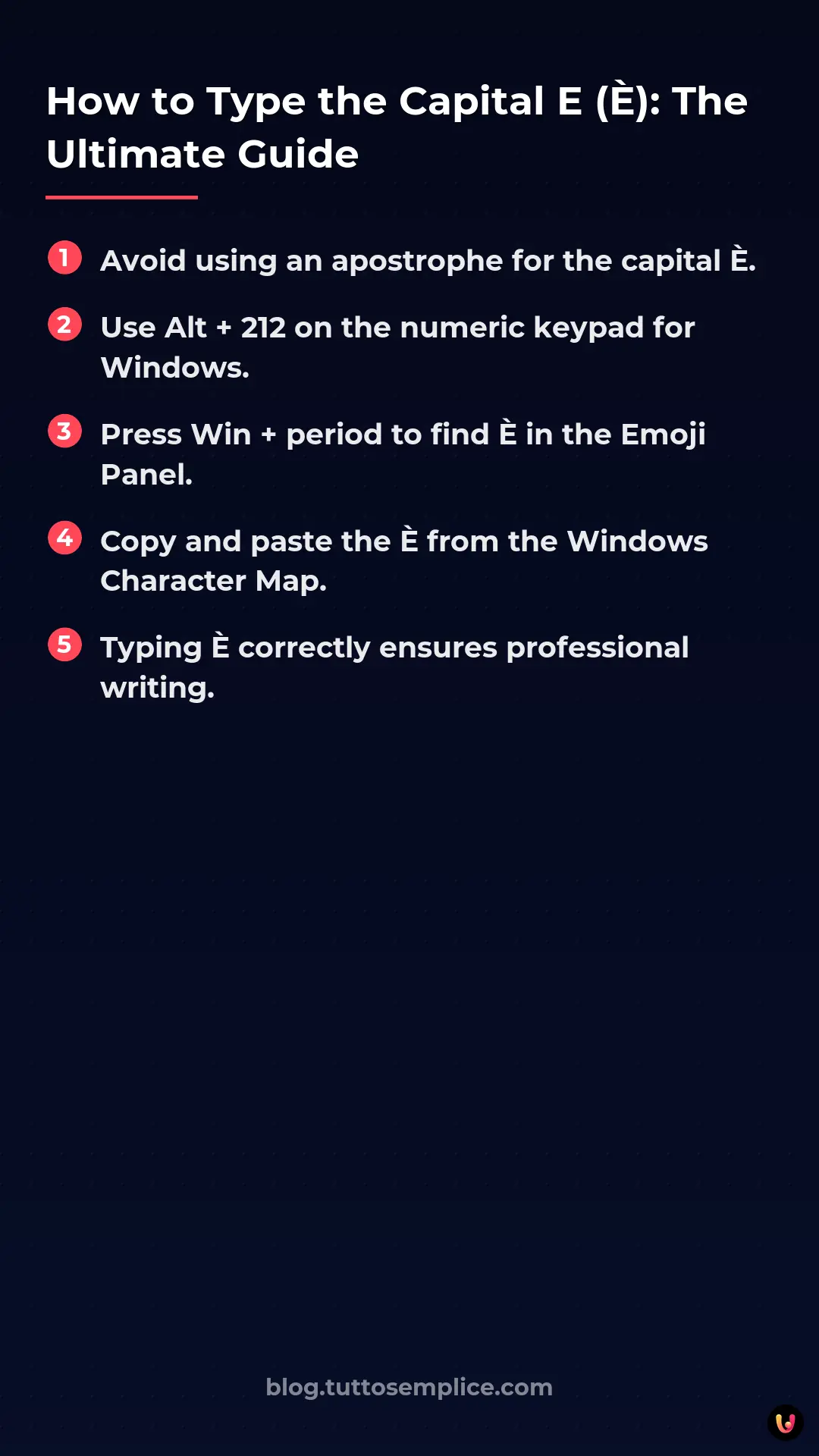 List: How to Type the Capital E (&Egrave;): The Ultimate Guide