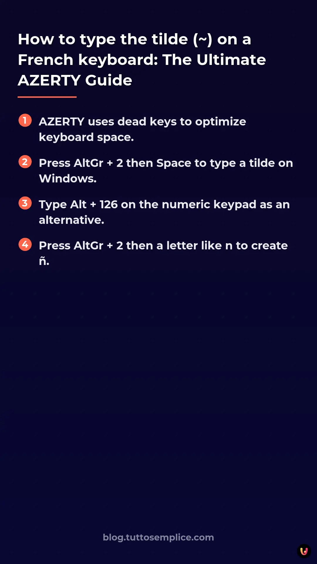 List: How to type the tilde (~) on a French keyboard: The Ultimate AZERTY Guide