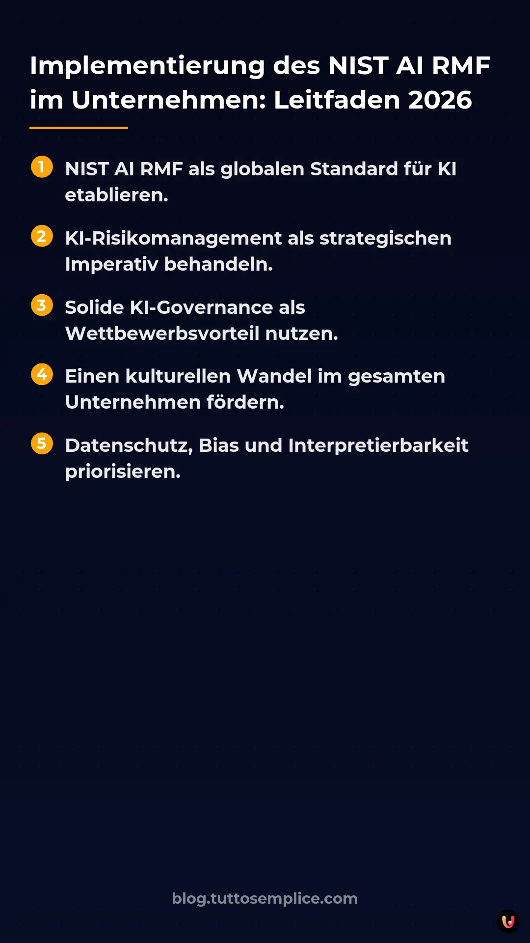 List: Implementierung des NIST AI RMF im Unternehmen: Leitfaden 2026