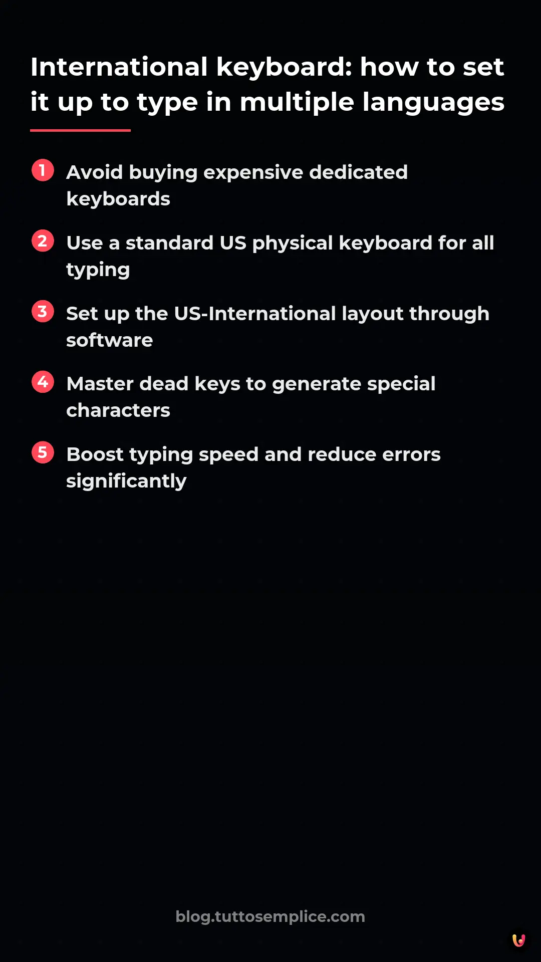 List: International keyboard: how to set it up to type in multiple languages