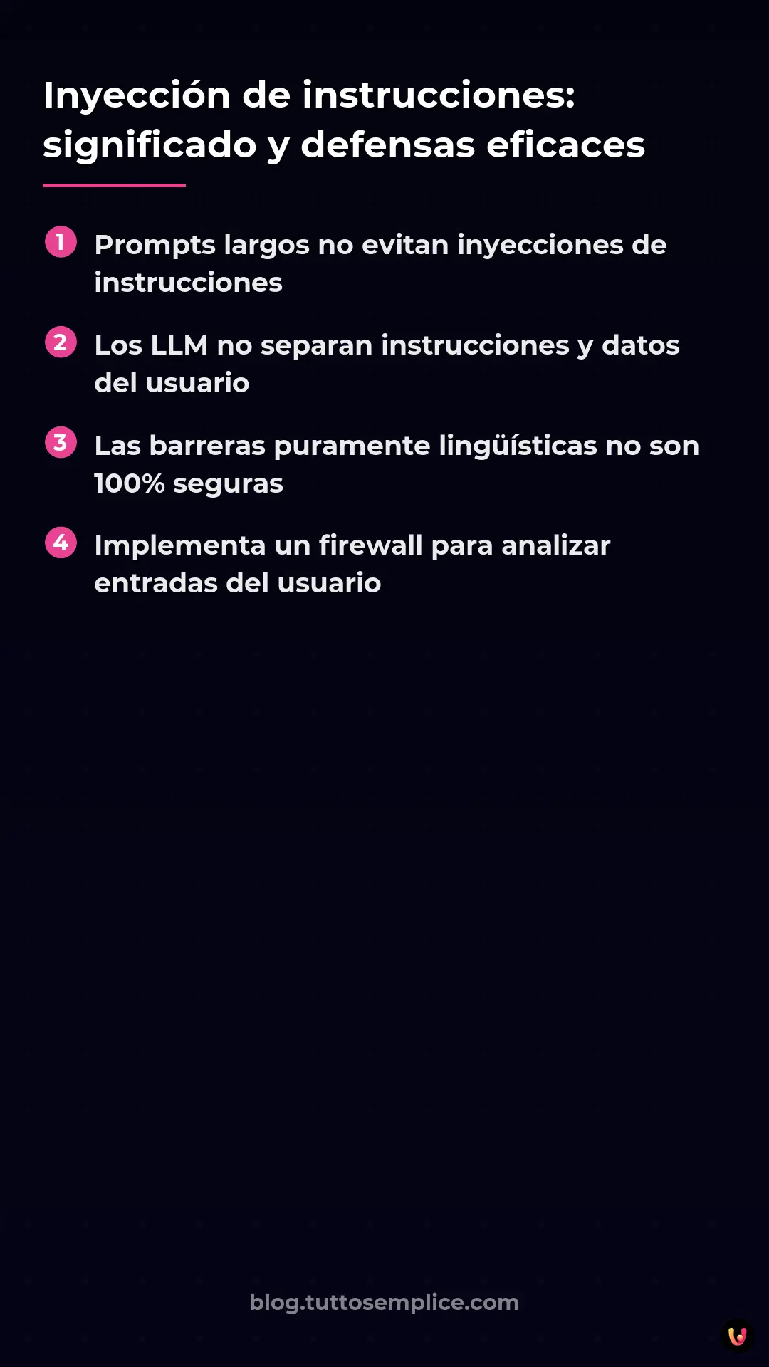 List: Inyecci&oacute;n de instrucciones: significado y defensas eficaces