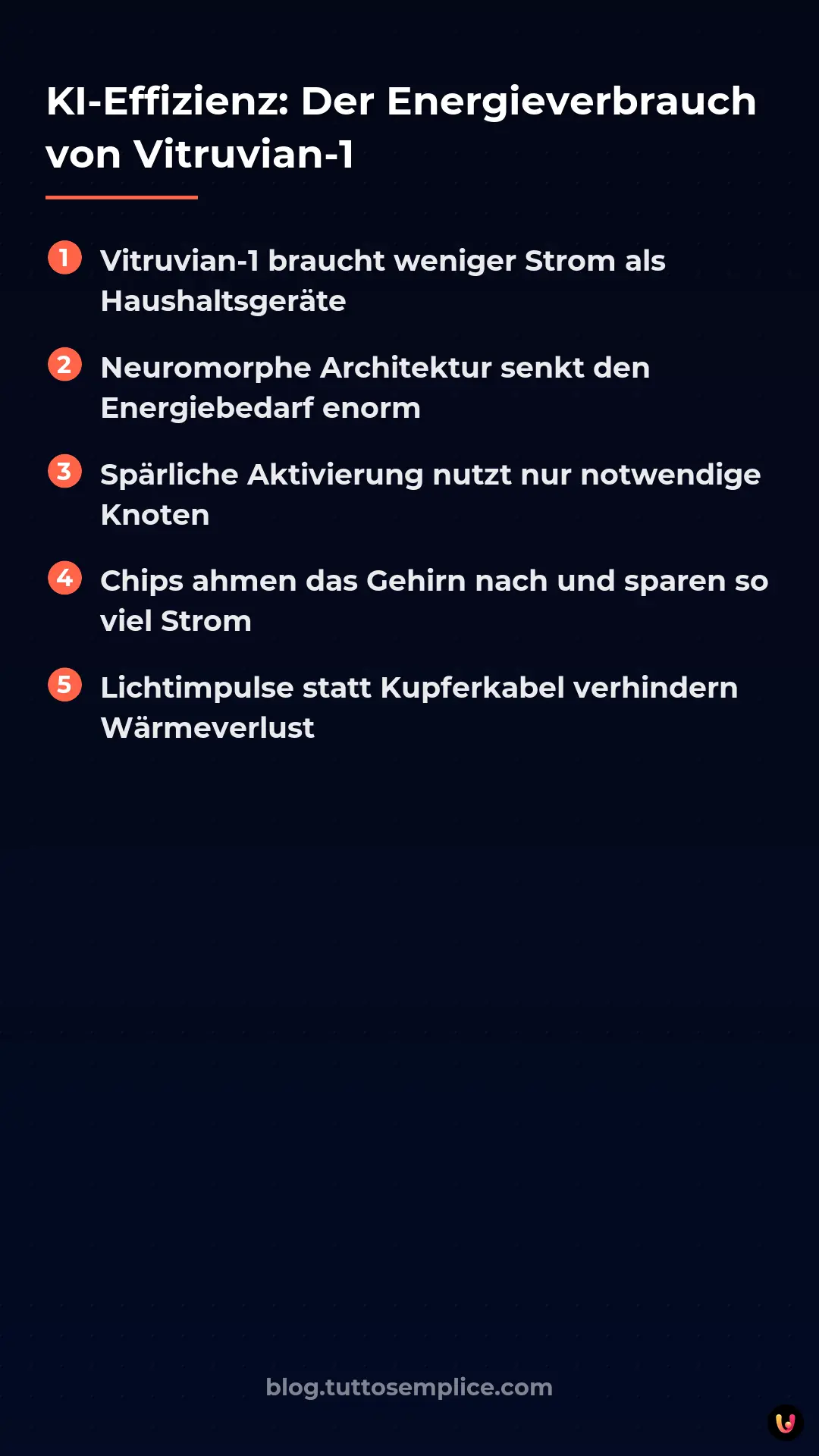 List: KI-Effizienz: Der Energieverbrauch von Vitruvian-1