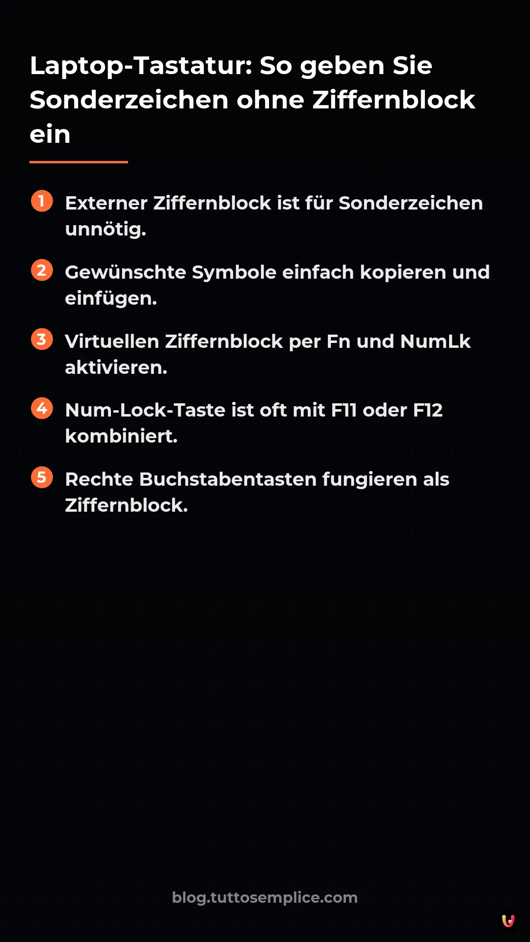 List: Laptop-Tastatur: So geben Sie Sonderzeichen ohne Ziffernblock ein