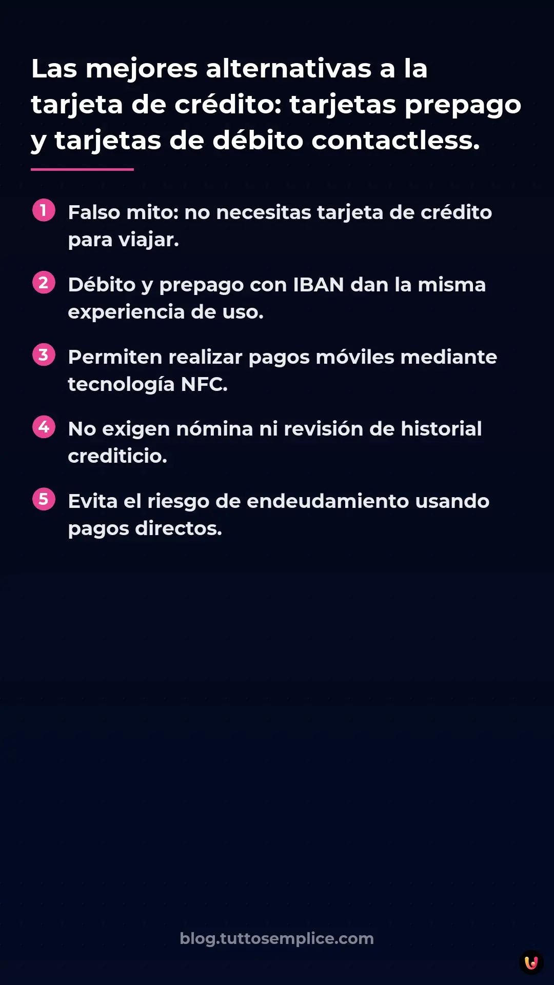 List: Las mejores alternativas a la tarjeta de cr&eacute;dito: tarjetas prepago y tarjetas de d&eacute;bito contactless.