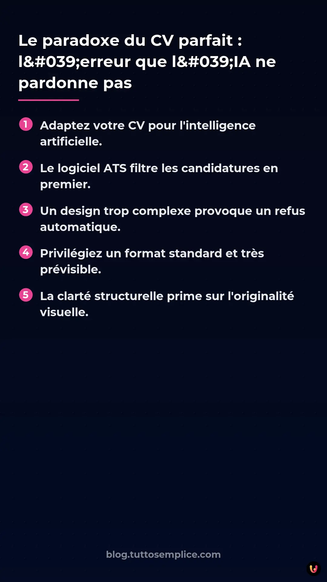 List: Le paradoxe du CV parfait : l'erreur que l'IA ne pardonne pas