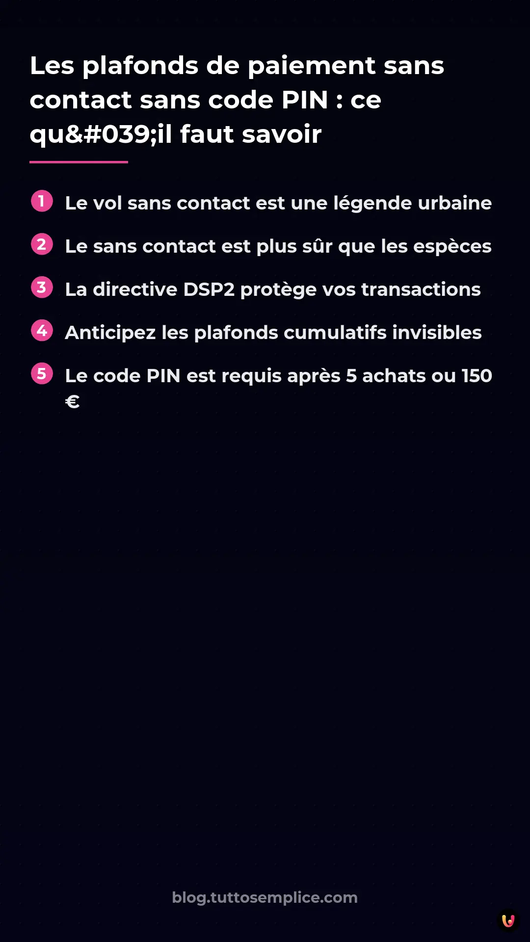 List: Les plafonds de paiement sans contact sans code PIN : ce qu'il faut savoir