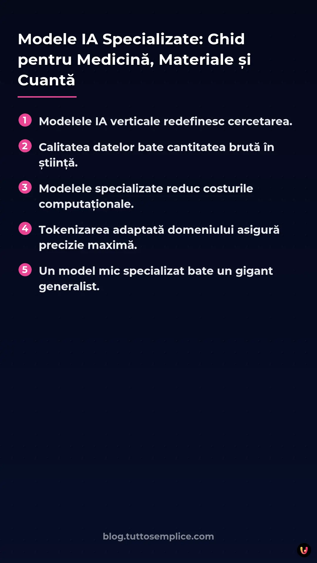List: Modele IA Specializate: Ghid pentru Medicină, Materiale și Cuantă