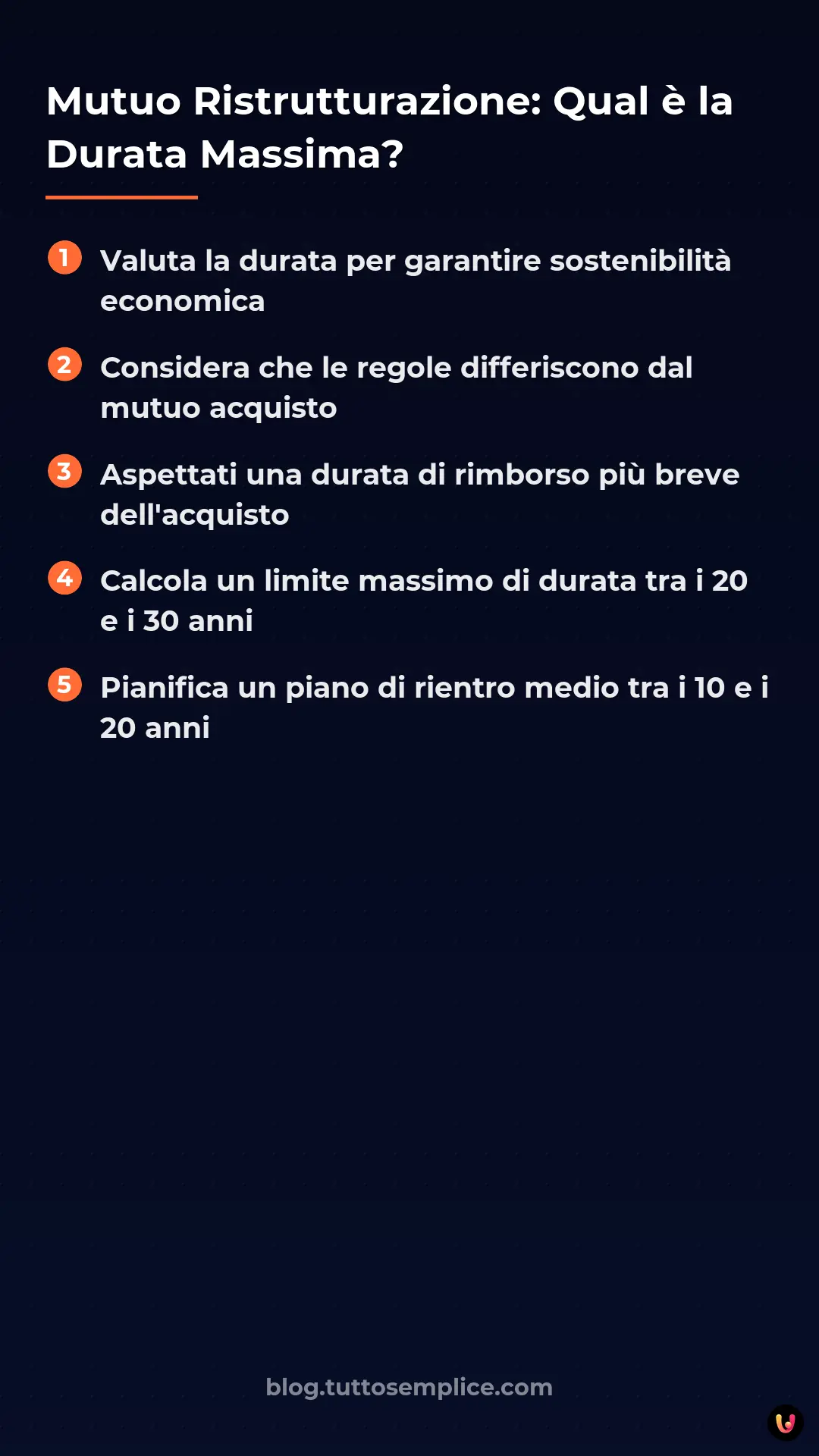 List: Mutuo Ristrutturazione: Qual &egrave; la Durata Massima?