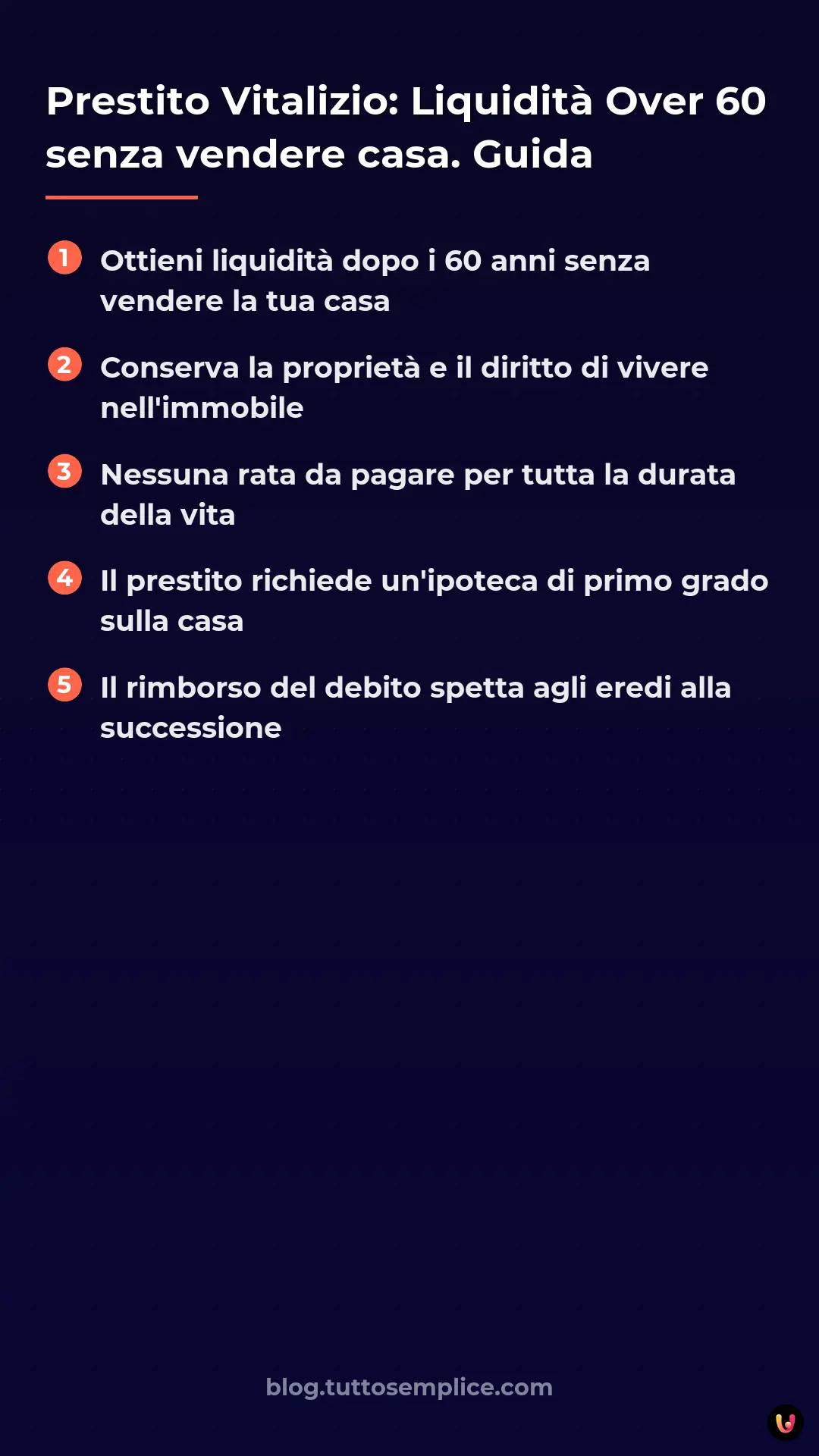 List: Prestito Vitalizio: Liquidità Over 60 senza vendere casa. Guida