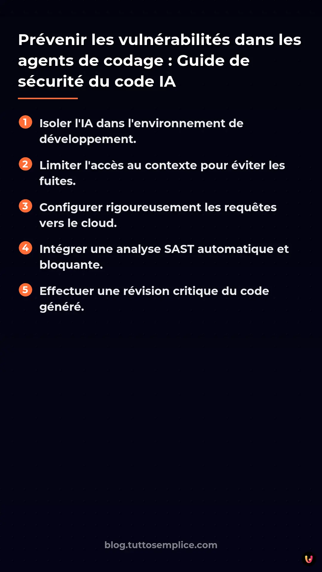 List: Pr&eacute;venir les vuln&eacute;rabilit&eacute;s dans les agents de codage&nbsp;: Guide de s&eacute;curit&eacute; du code IA