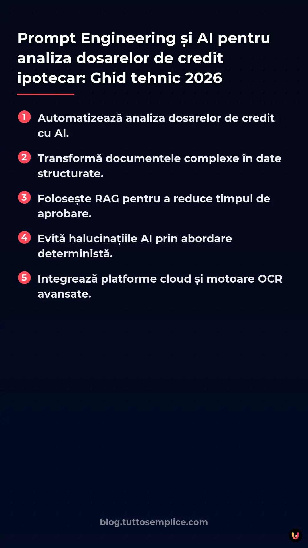 List: Prompt Engineering și AI pentru analiza dosarelor de credit ipotecar: Ghid tehnic 2026
