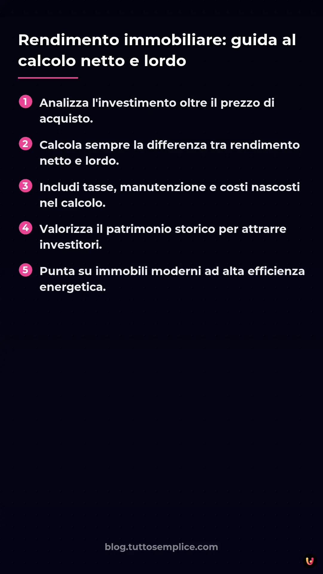 List: Rendimento immobiliare: guida al calcolo netto e lordo