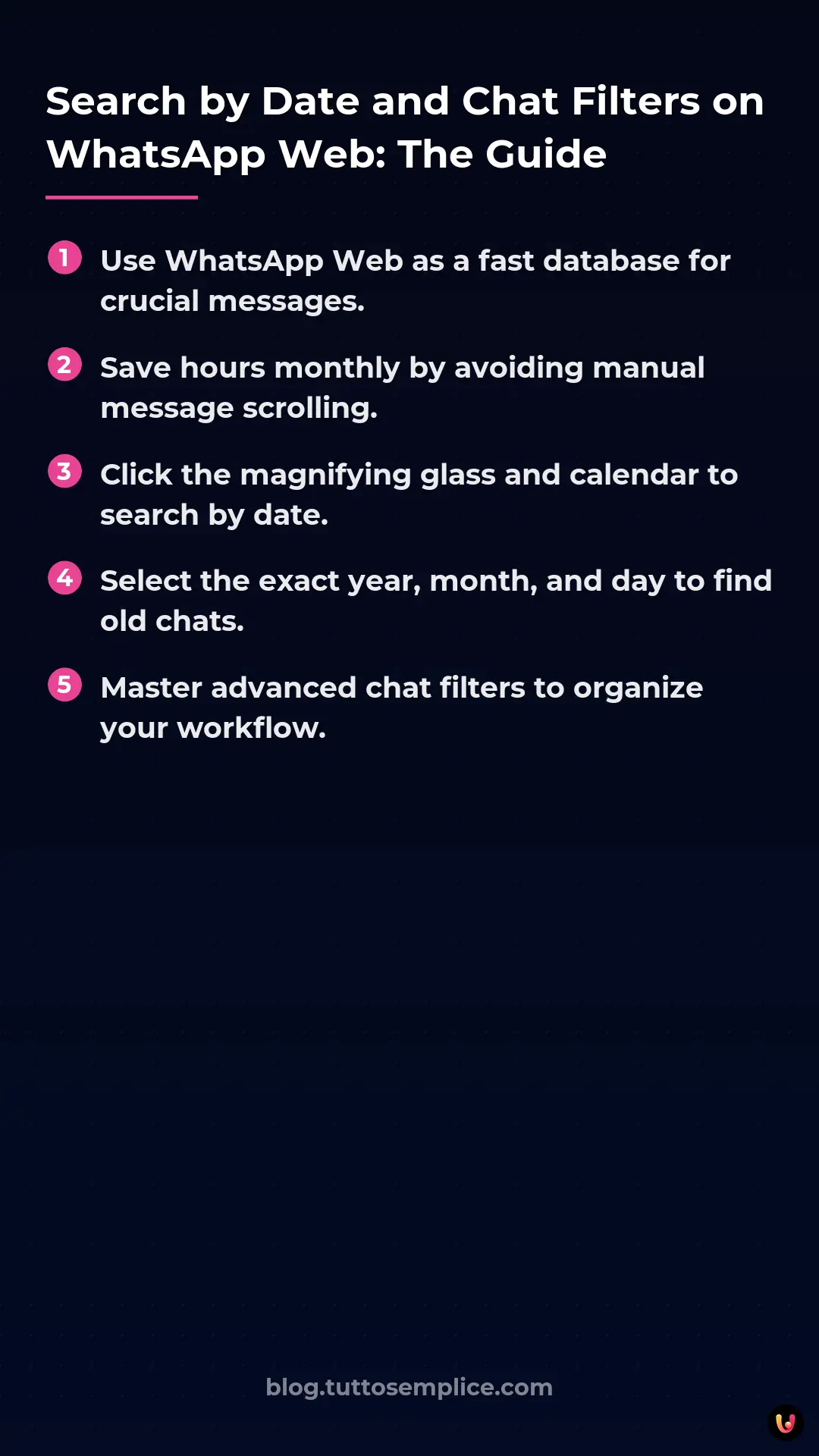 List: Search by Date and Chat Filters on WhatsApp Web: The Guide