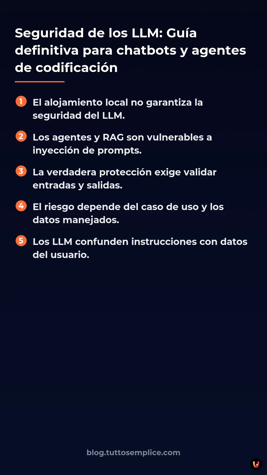 List: Seguridad de los LLM: Gu&iacute;a definitiva para chatbots y agentes de codificaci&oacute;n