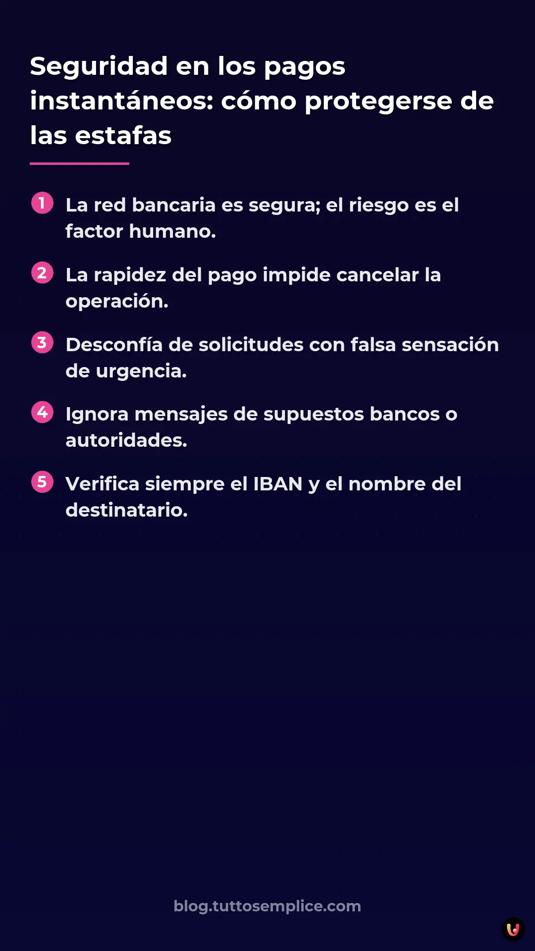 List: Seguridad en los pagos instant&aacute;neos: c&oacute;mo protegerse de las estafas
