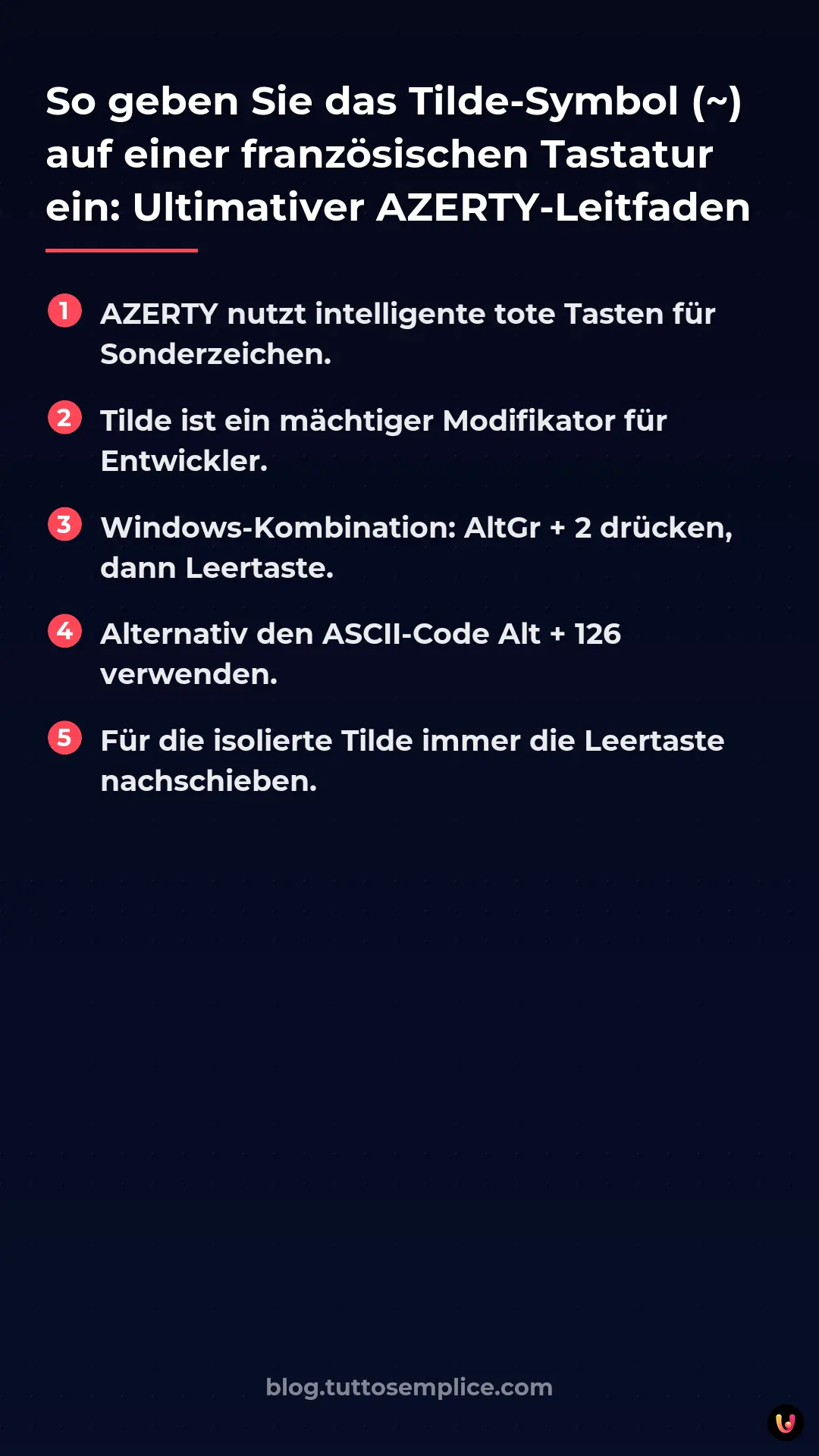 List: So geben Sie das Tilde-Symbol (~) auf einer franz&ouml;sischen Tastatur ein: Ultimativer AZERTY-Leitfaden