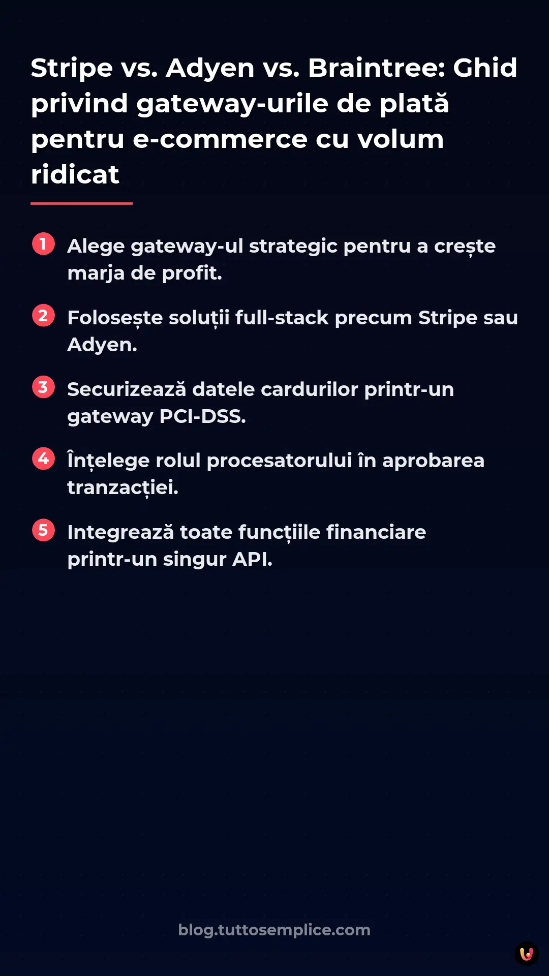 List: Stripe vs. Adyen vs. Braintree: Ghid privind gateway-urile de plată pentru e-commerce cu volum ridicat