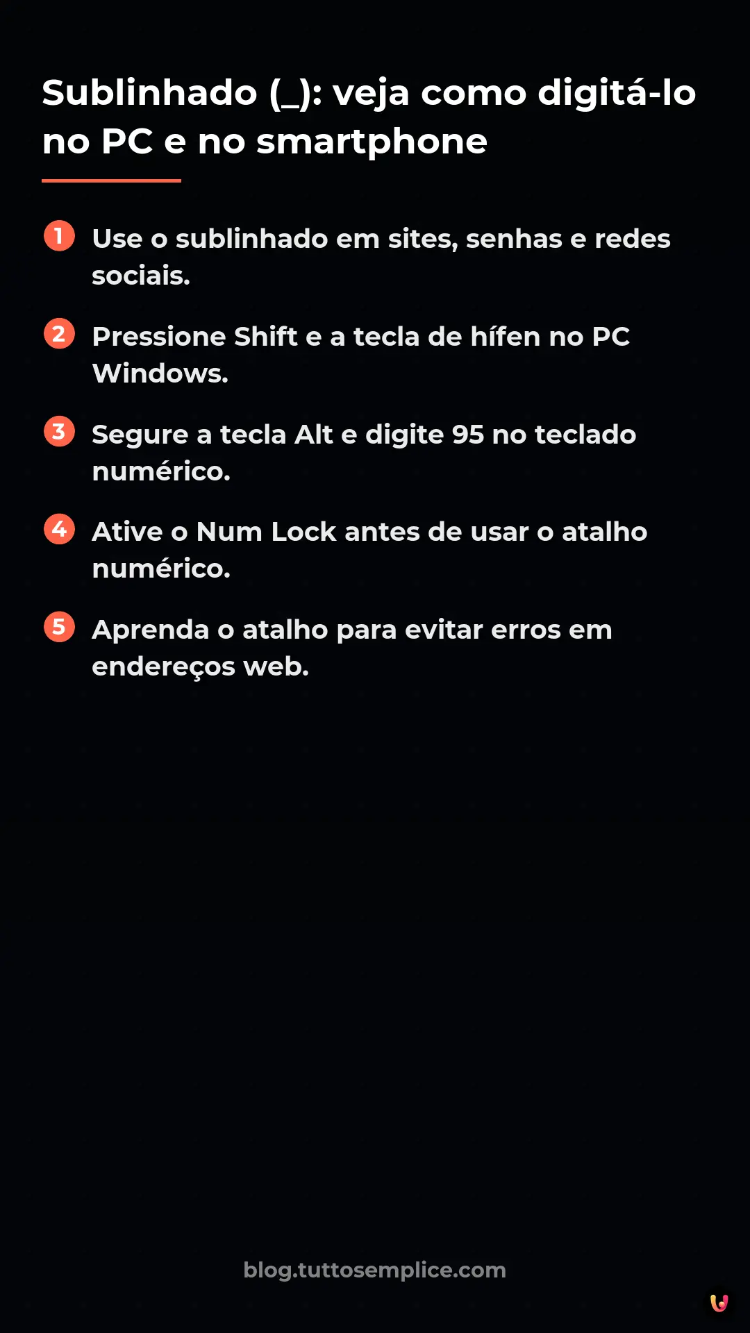 List: Sublinhado (_): veja como digit&aacute;-lo no PC e no smartphone