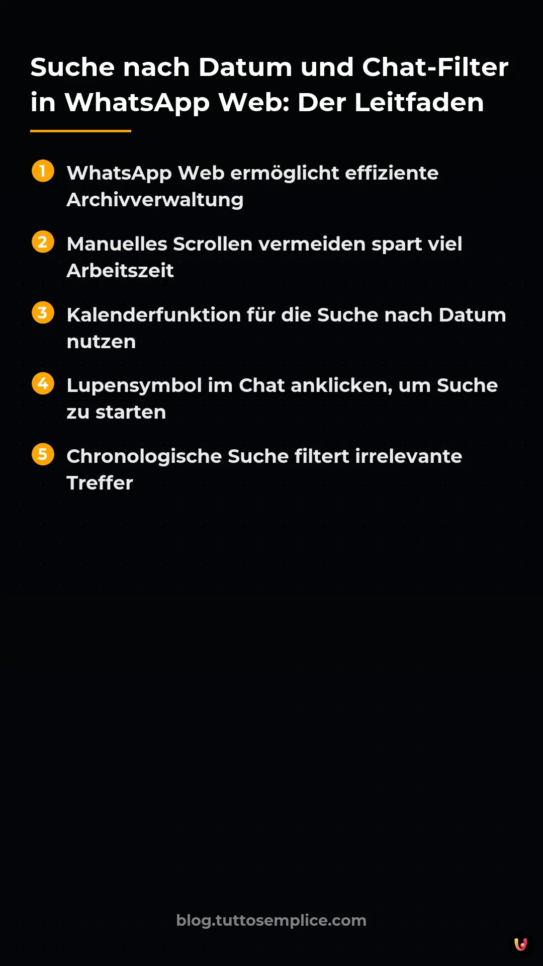 List: Suche nach Datum und Chat-Filter in WhatsApp Web: Der Leitfaden
