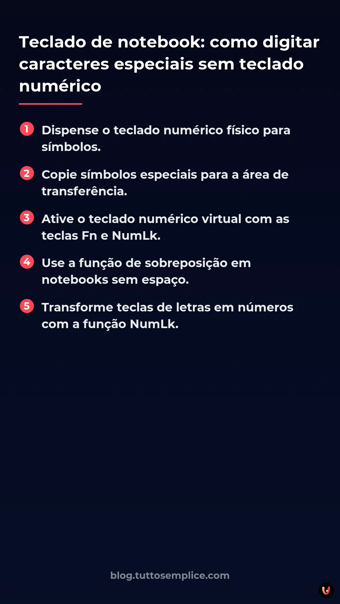 List: Teclado de notebook: como digitar caracteres especiais sem teclado num&eacute;rico