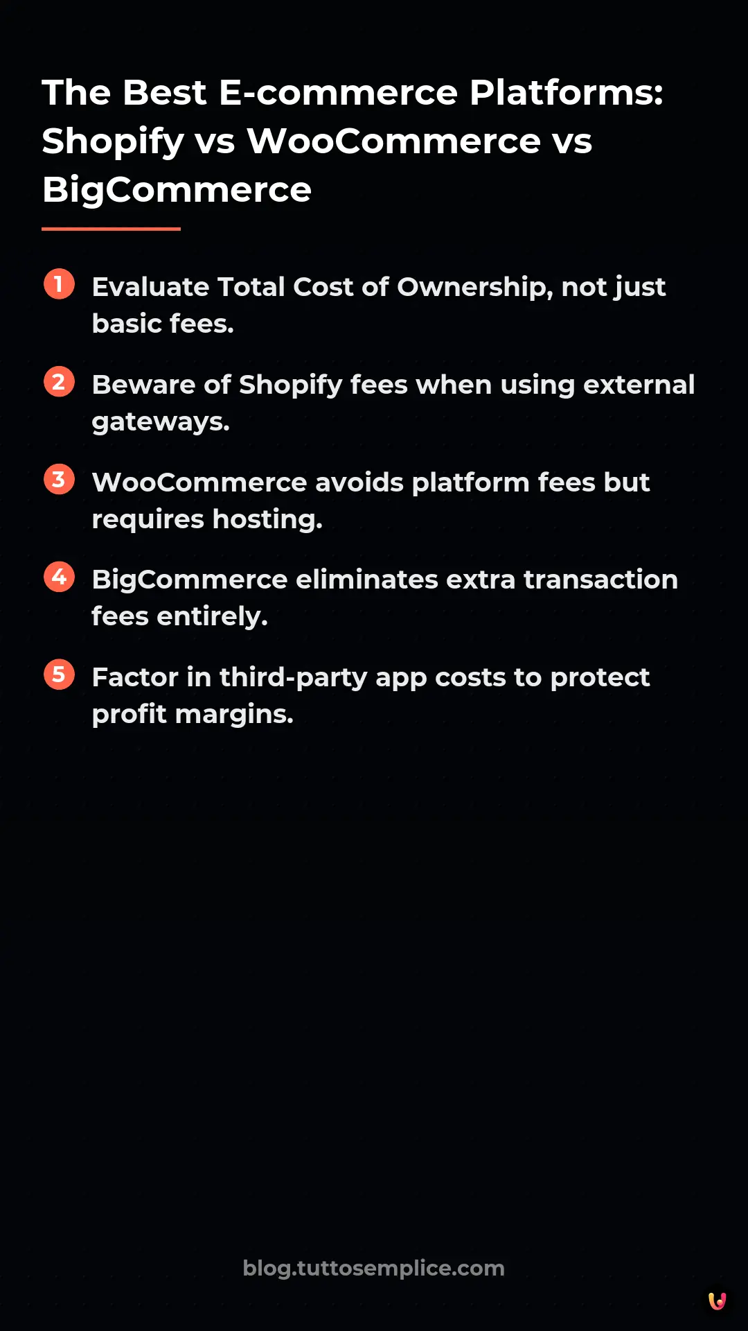 List: The Best E-commerce Platforms: Shopify vs WooCommerce vs BigCommerce