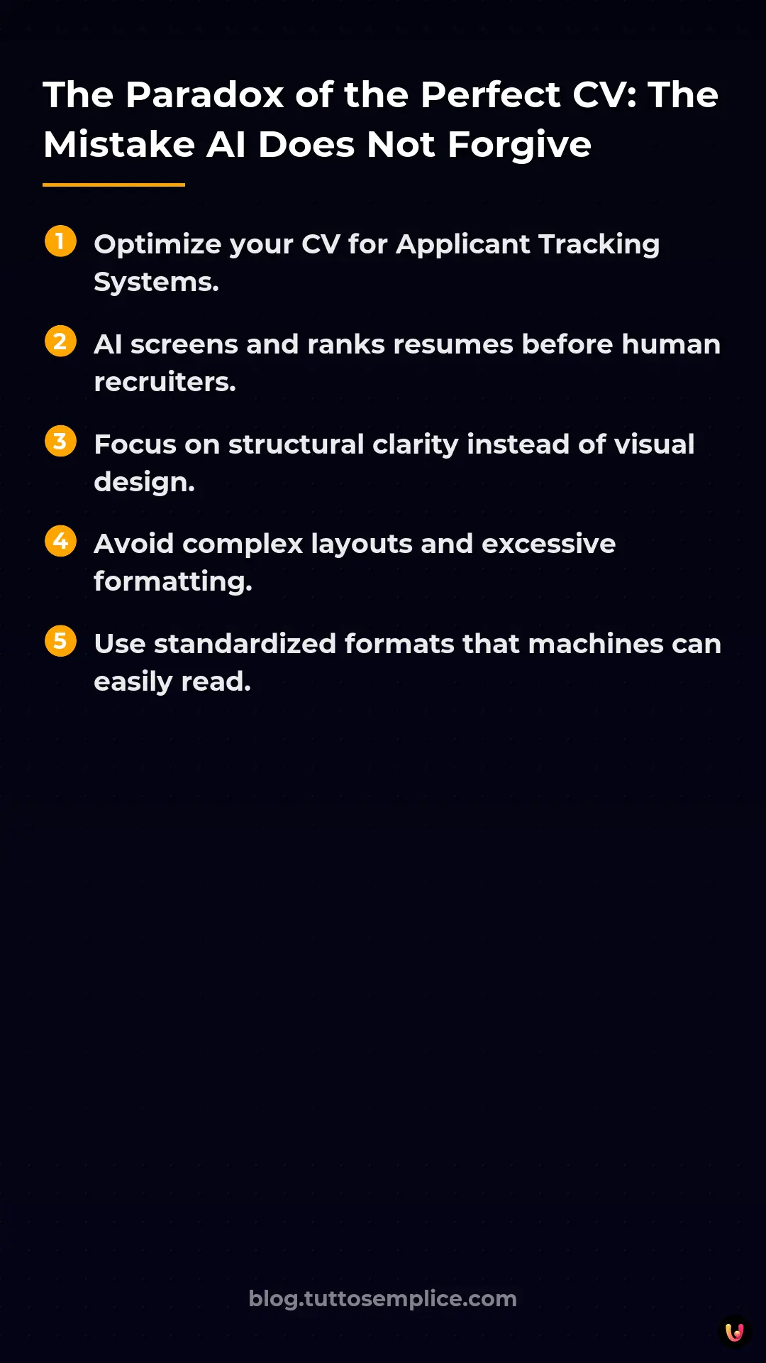 List: The Paradox of the Perfect CV: The Mistake AI Does Not Forgive