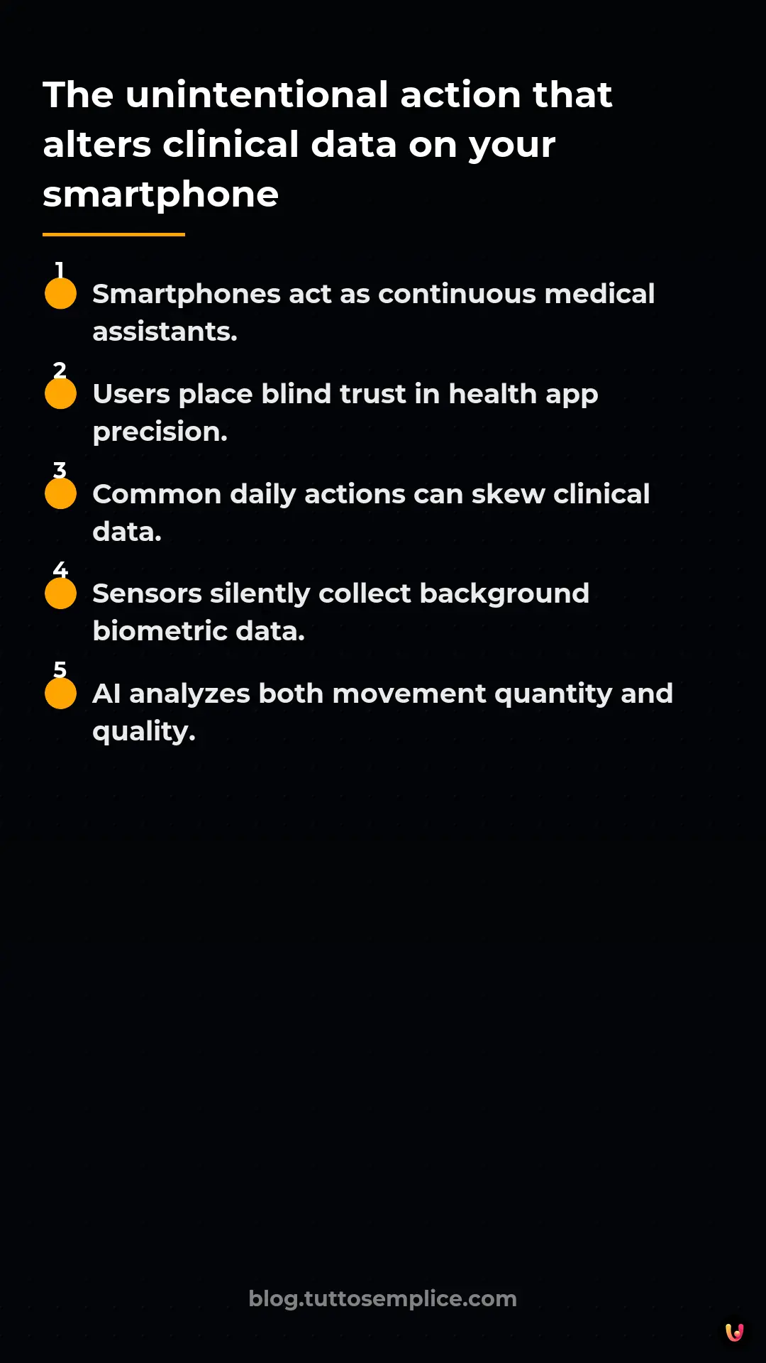 List: The unintentional action that alters clinical data on your smartphone