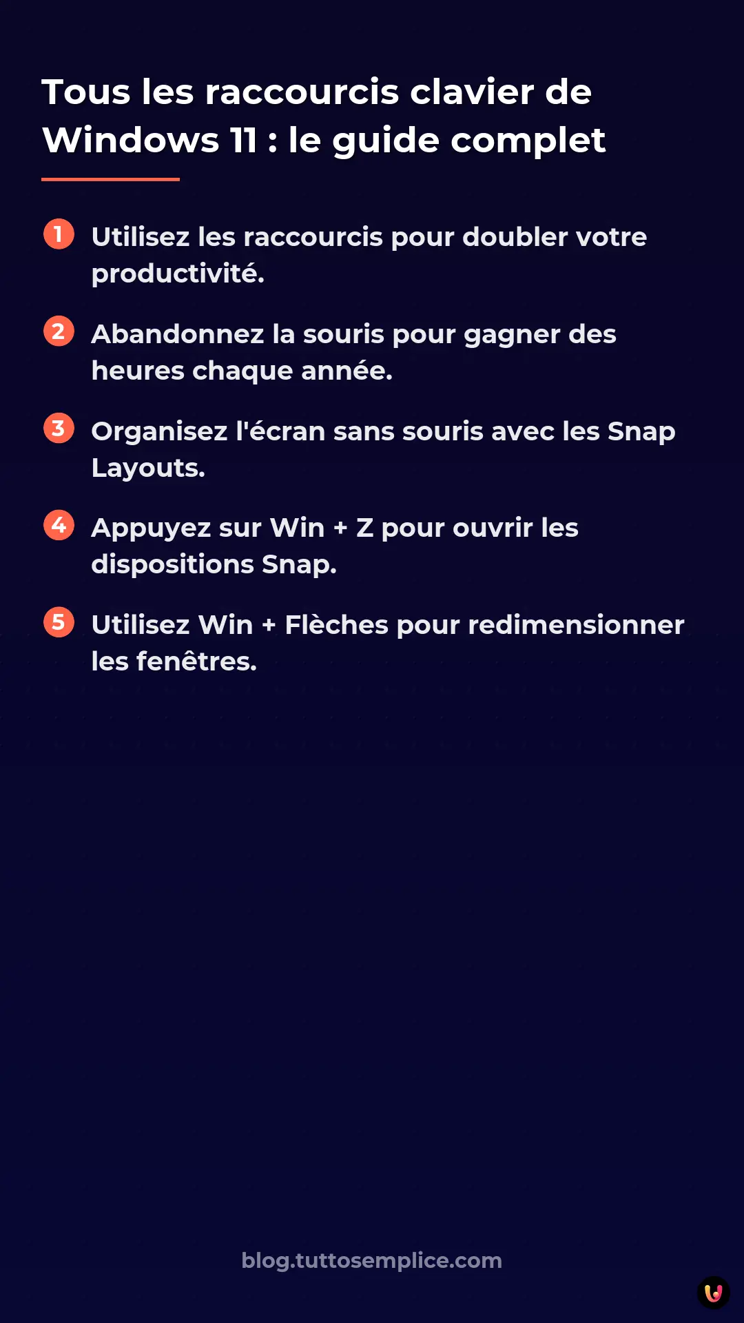 List: Tous les raccourcis clavier de Windows 11 : le guide complet