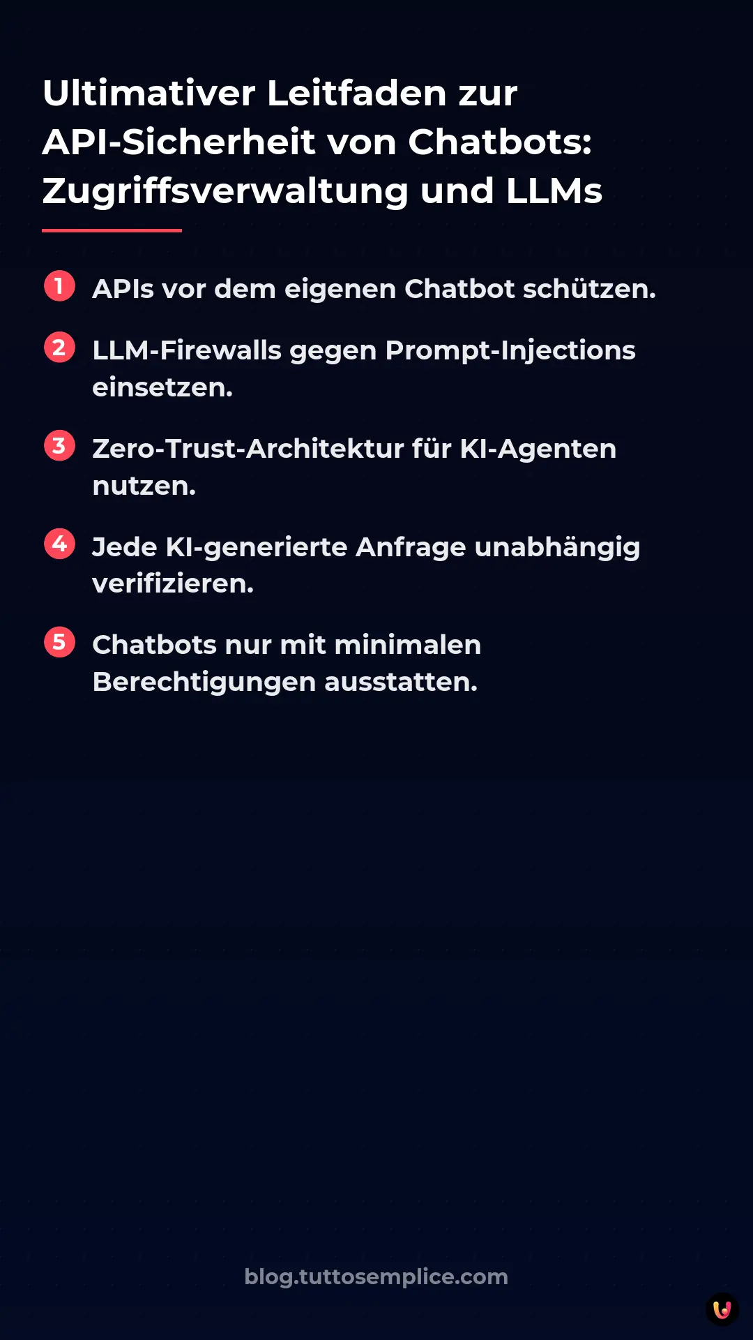 List: Ultimativer Leitfaden zur API-Sicherheit von Chatbots: Zugriffsverwaltung und LLMs