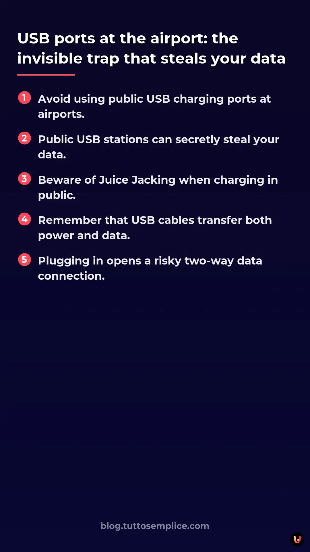 List: USB ports at the airport: the invisible trap that steals your data